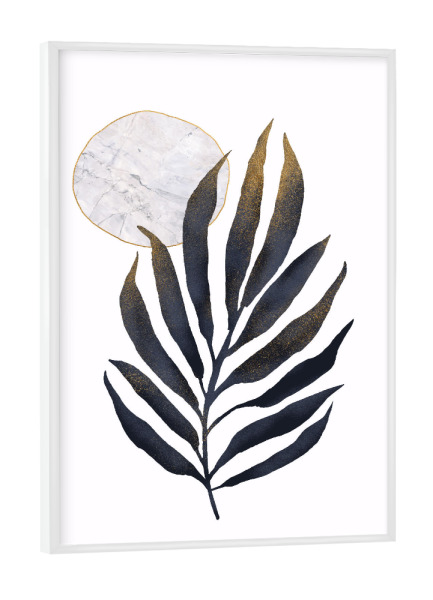 Poster mit weißem Rahmen "Spark Flower and Sun" artboxONE - Floral,Geometrie - Flower,Leaf,Blatt,Geometrie,Geometry,Minimal,Minimalisitisch,Boho