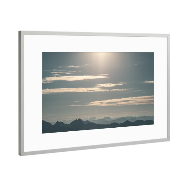 Poster mit Rahmen Silber "Enjoy the View" artboxONE - Natur