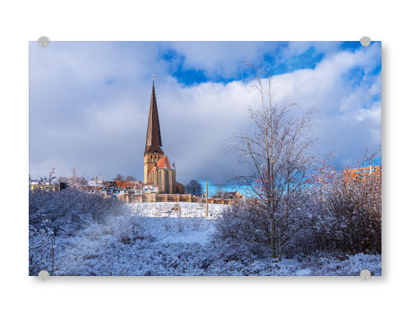 Acrylglasbild "Petrikirche im Winter" artboxONE - Natur,Reise,Architektur,Städte / Weitere