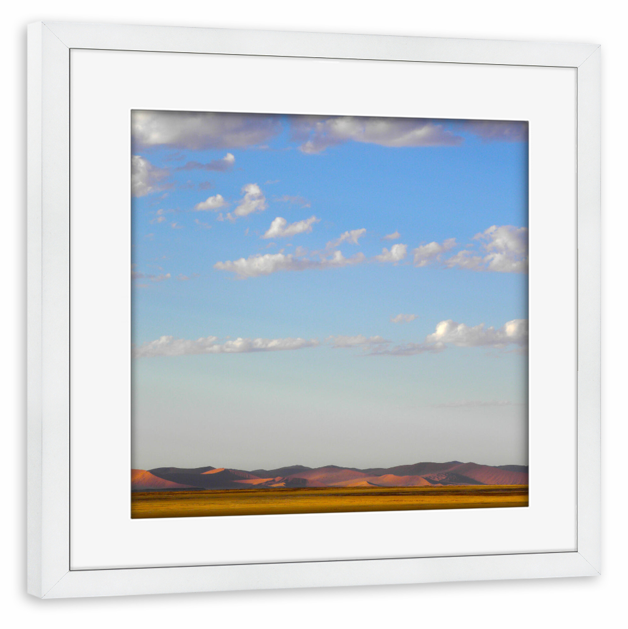 Poster mit Rahmen weiß "Sossousvlei, Namib Naukluft Park" artboxONE - Natur,Reise,Reise / Afrika