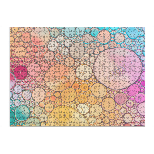Puzzle Ravensburger "Wasser und Öl" artboxONE - Abstrakt - Wasser,öl,Abstrakt,Farben,Farbig,Bunt,Colorful,Abstract,Colors,Circles,Kreise