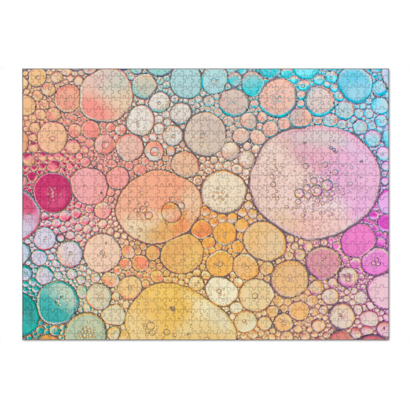 Puzzle Ravensburger "Wasser und Öl" artboxONE - Abstrakt - Wasser,öl,Abstrakt,Farben,Farbig,Bunt,Colorful,Abstract,Colors,Circles,Kreise
