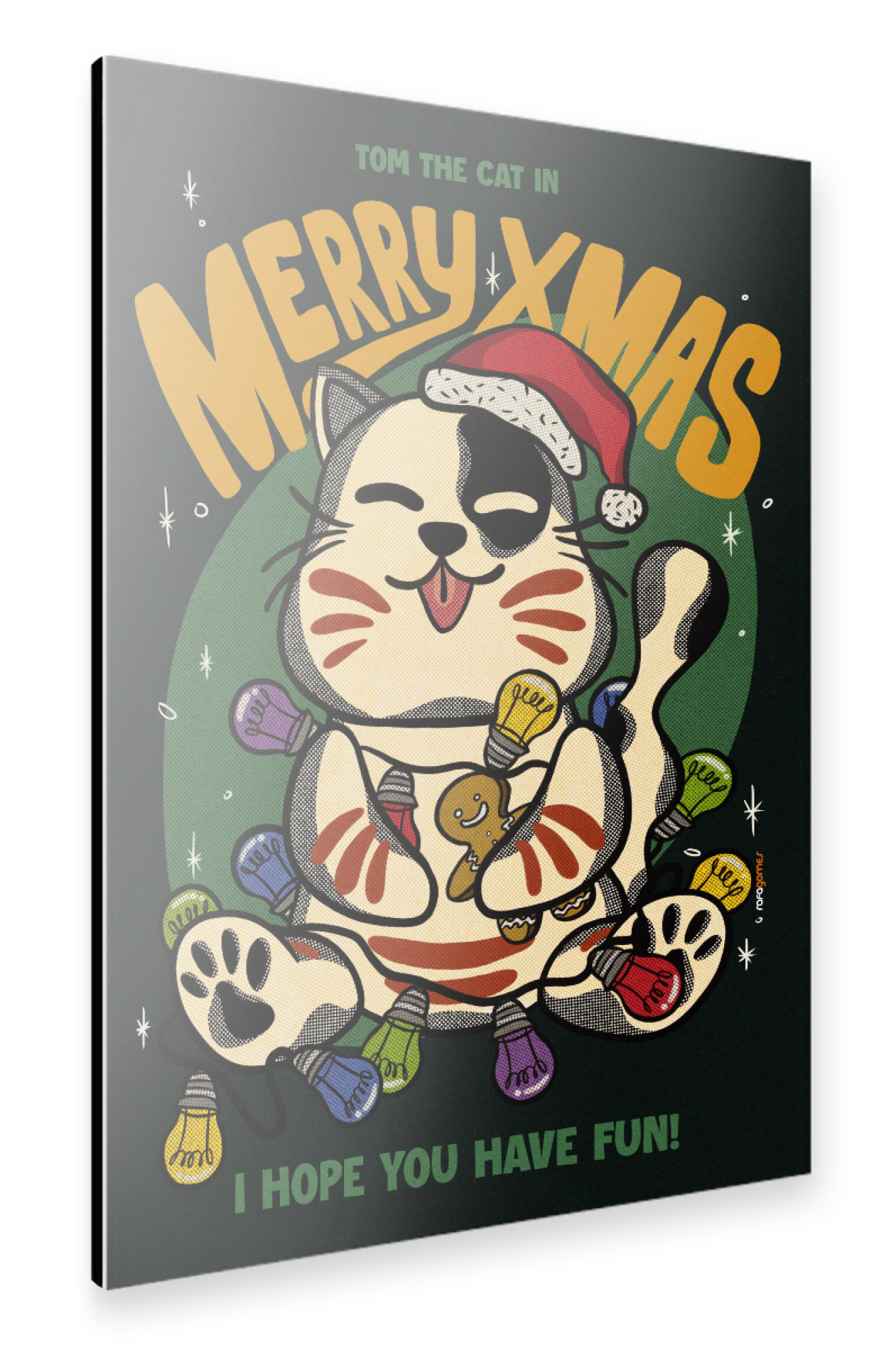 Alu-Dibond "Merry Xmas Folks" 30x20 cm artboxONE