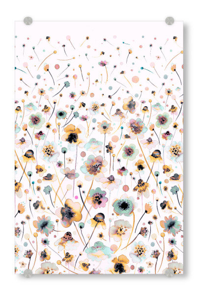 Acrylglasbild "Ink Soft Flowers Spring" artboxONE - Natur,Floral,Für Mama