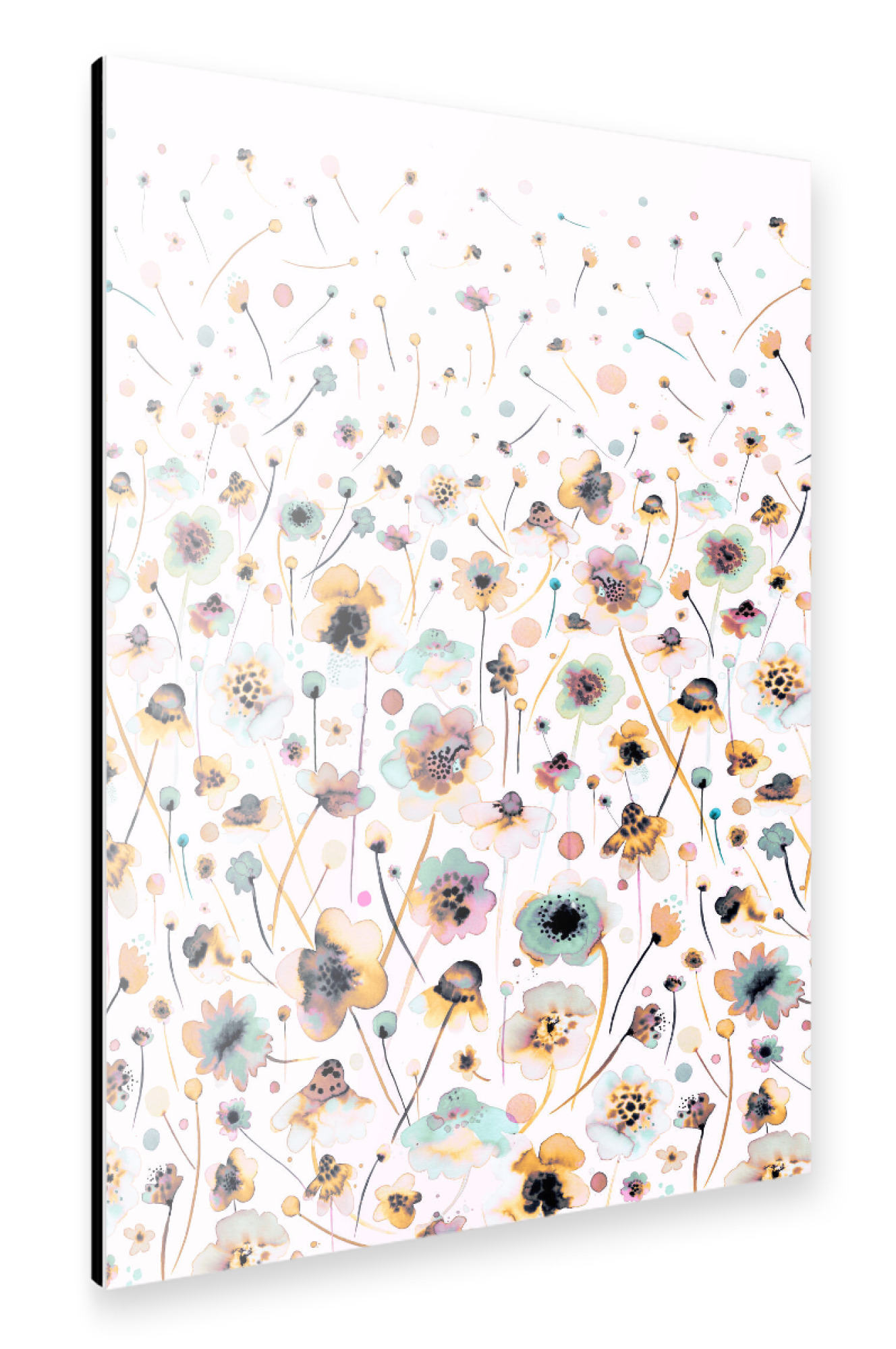 Alu-Dibond "Ink Soft Flowers Spring" 30x20 cm artboxONE