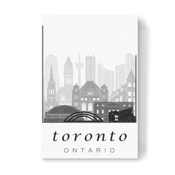 Leinwandbild "Toronto skyline black & white" artboxONE - Städte,Reise,Architektur,Kartografie