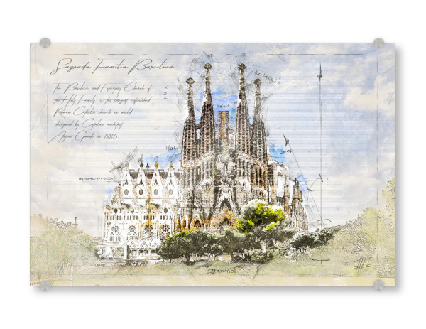 Acrylglasbild "Sagrada Familia, Barcelona" artboxONE - Städte,Architektur,Städte / Barcelona