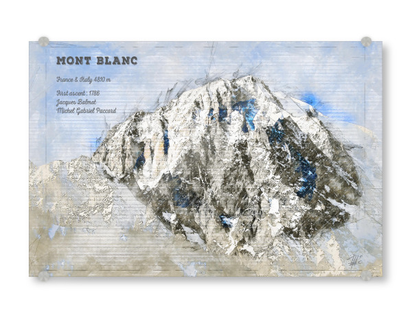 Acrylglasbild "Mont Blanc Mountain" artboxONE - Natur,Reise / Länder