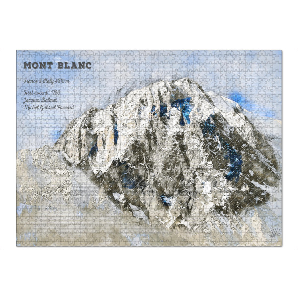 Puzzle Ravensburger "Mont Blanc Mountain" artboxONE - Natur,Reise / Länder