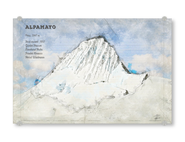 Acrylglasbild "Alpamayo Mountain" artboxONE - Natur