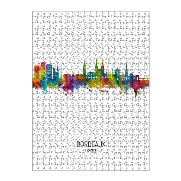 Puzzle Ravensburger "Bordeaux France Skyline Portrait" artboxONE - Städte