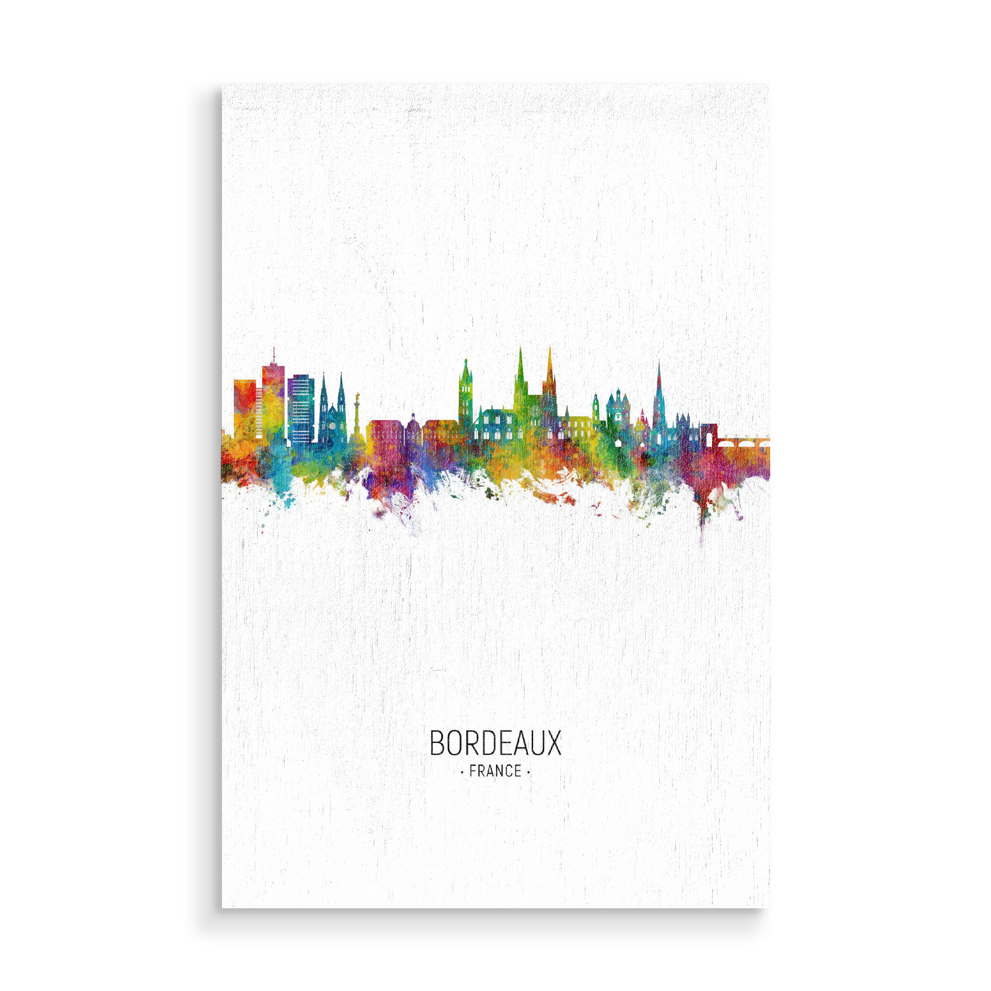 Holzbild "Bordeaux France Skyline Portrait" artboxONE - Städte