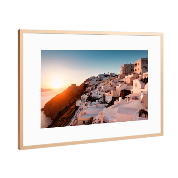 Poster mit Rahmen Kupfer "Imerovigli, Santorini" artboxONE - Reise,Reise / Länder