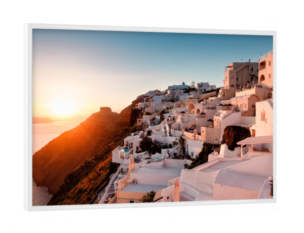 Poster mit weißem Rahmen "Imerovigli, Santorini" artboxONE - Reise,Reise / Länder