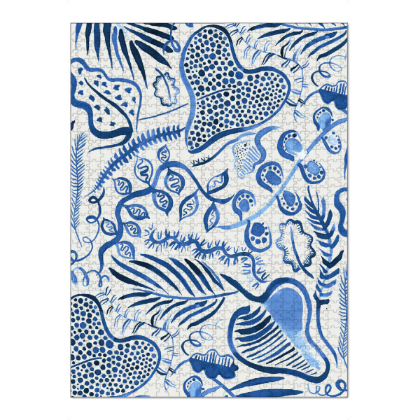 Puzzle Ravensburger "Tropical Forest Jungle Leaves Blue" artboxONE - Natur,Tiere,Liebe