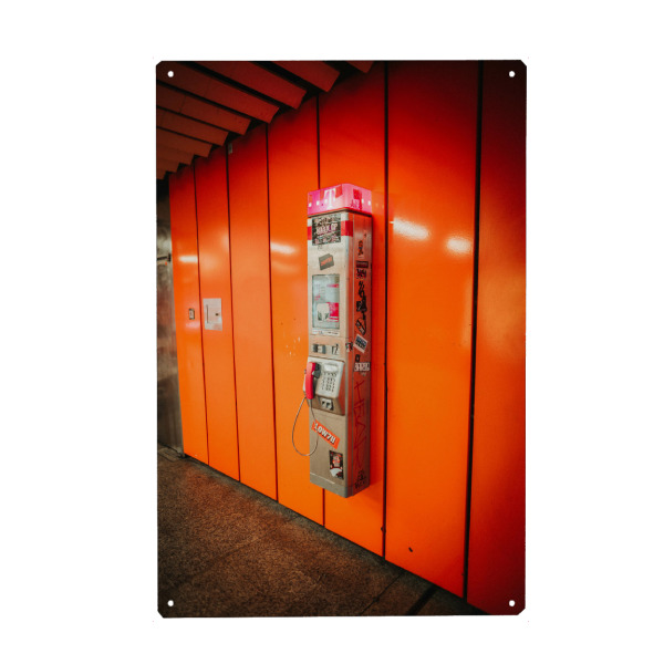 Holzbild "Münzfernsprecher" artboxONE - Streetart,Städte / Stuttgart