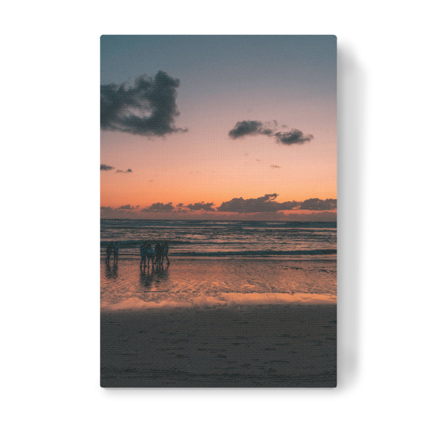 Leinwandbild "Sunset at the beach" artboxONE - Natur,Reise,Reise / Strand und Meer
