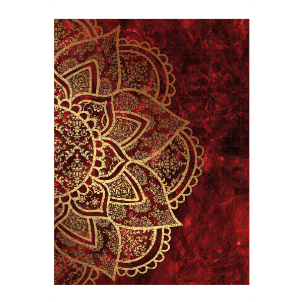 artboxONE Puzzle "Mandala Ruby" artboxONE - Abstrakt - Mandala,Boho,Yoga,Arabic,Indian,Ethnic,Red,Ruby,Gold - Bild mandala