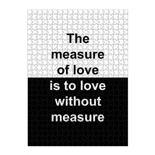 Puzzle Ravensburger "The Measure" artboxONE - Typografie - Typography,Typografie,Minimal,Minimalist,Schwarzweiß,Blackandwhite - Bild typography