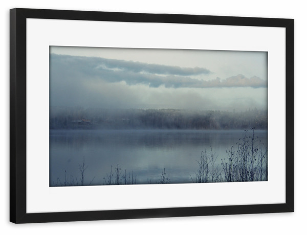 Poster mit Rahmen schwarz "Gefrorener Seeblick" artboxONE - Natur,Reise / Länder