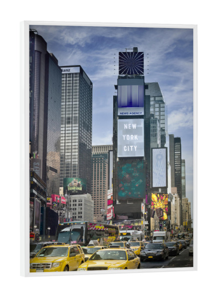 Poster mit weißem Rahmen "NEW YORK CITY Times Square" artboxONE - Städte / New York,Architektur,Automobile