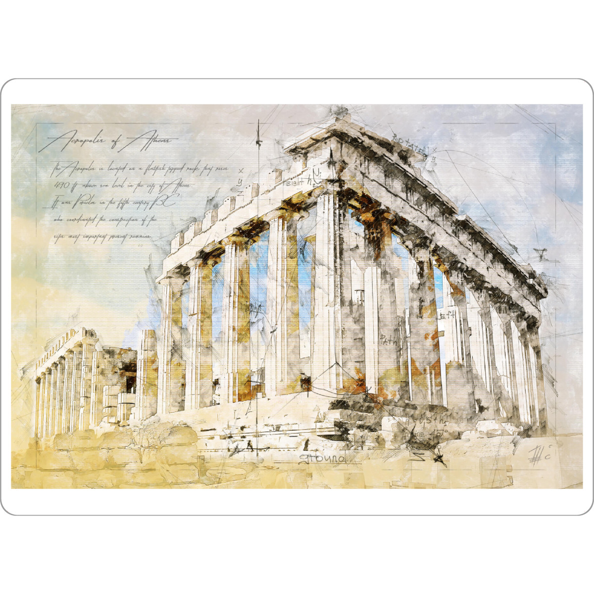 Tischset "Acropolis" artboxONE - Städte,Architektur