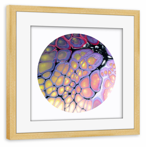 Poster mit Rahmen kiefer "Many Cells" artboxONE - Abstrakt