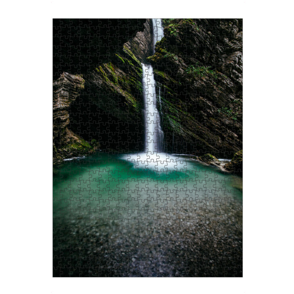 Puzzle Ravensburger "Dark green Thur waterfall" artboxONE - Natur