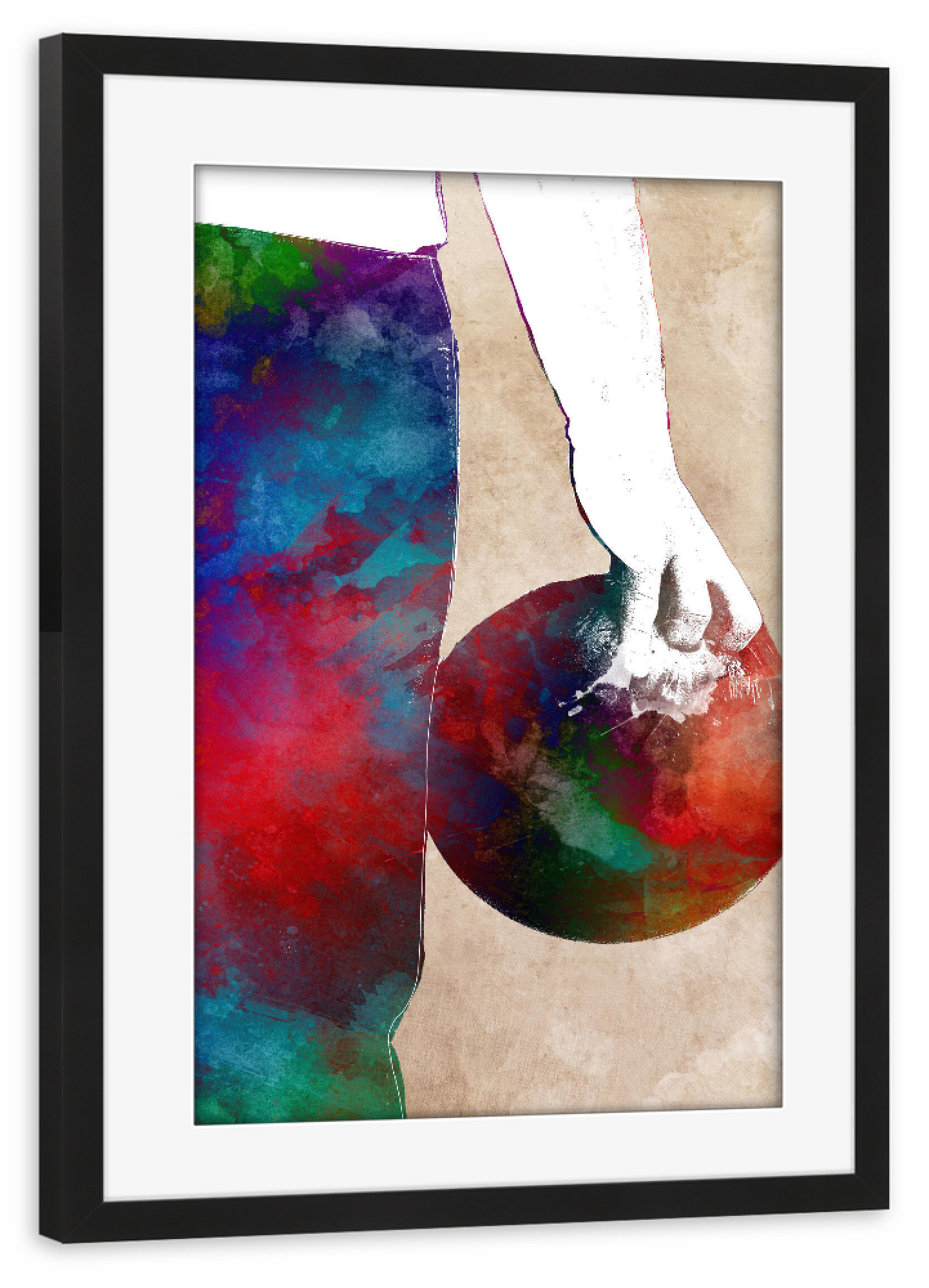 Poster mit Rahmen schwarz "Bowling" artboxONE - Sport - Bowling,Bowl,Sport,Sports,Ball,Active