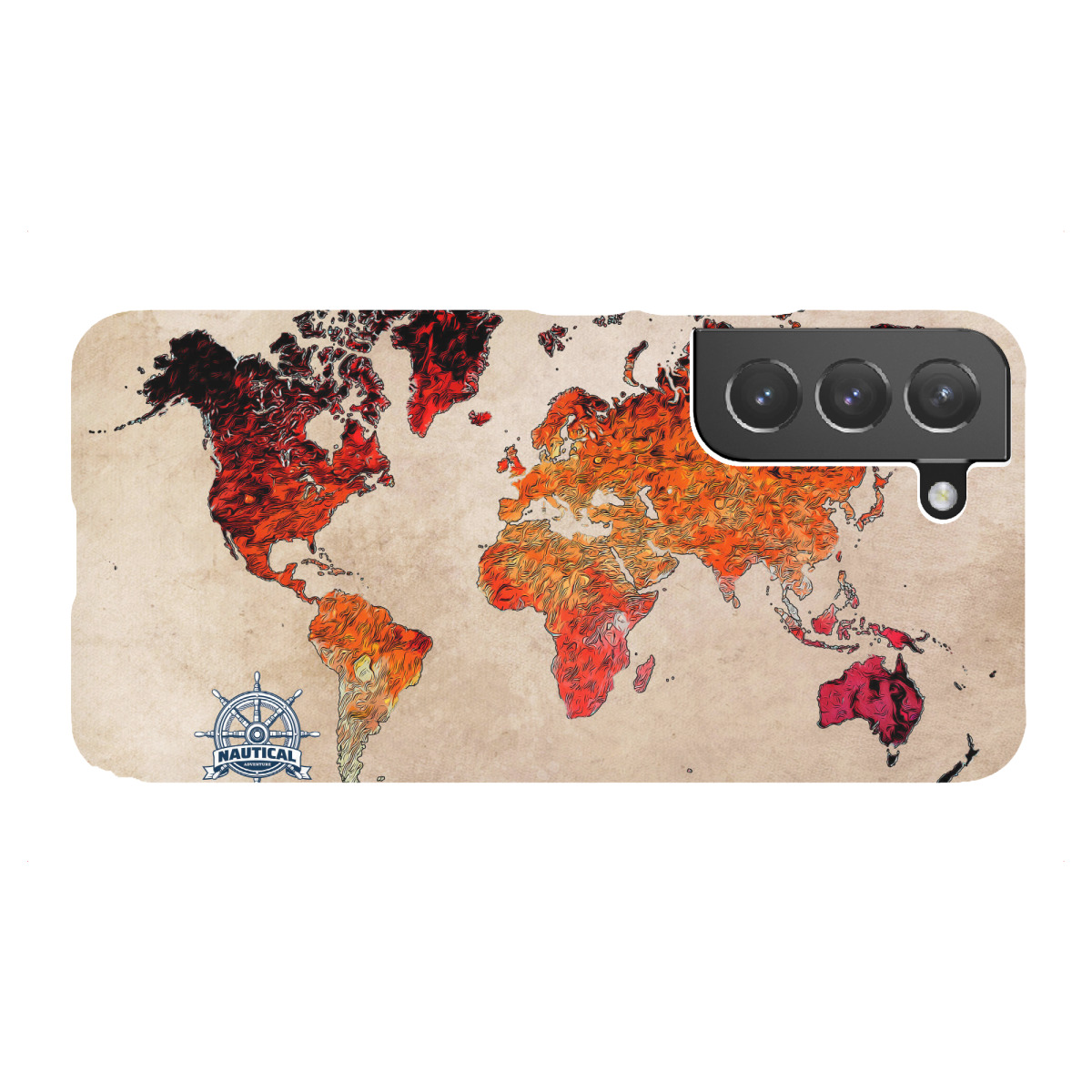 Samsung Galaxy "World map red cartoon" Premium-Case Handyhülle artboxONE