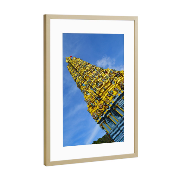 Poster mit Rahmen Gold "Hindu Temple" artboxONE - Reise,Reise / Asien