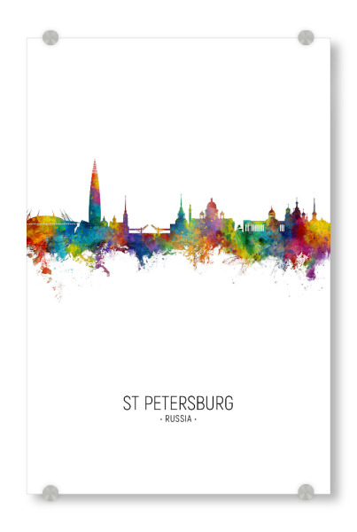 Acrylglasbild "St Petersburg Skyline Portrait" artboxONE - Städte