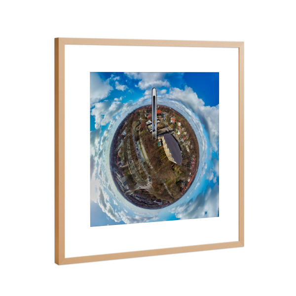 Poster mit Rahmen Kupfer "3-faltigkeitskirche Hamburg-Hamm" artboxONE - Städte,Städte / Hamburg,Reise,Architektur,Reise / Länder