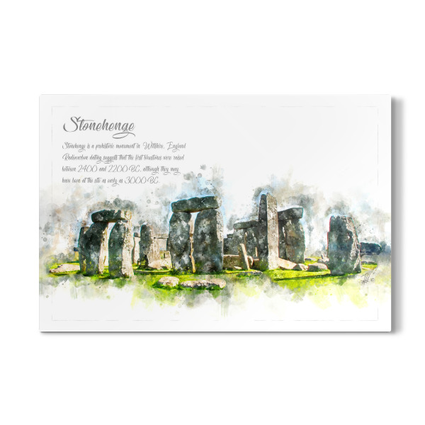 Galerie-Print "Stonehenge Aquarell" 30x20 cm artboxONE