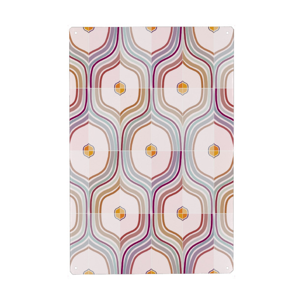 Metall Poster "Vintage Mixed Tiles" artboxONE - Abstrakt,Geometrie - Tiles,Geometric pattern,Seventies,Abstract,Abstrakt,Geometrie,Geometry,Formen