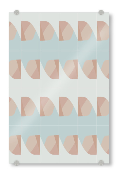 Acrylglasbild "Parallax Effect Tiles Third" artboxONE - Abstrakt,Geometrie - Tiles,Geometric,Soft colors,Abstract,Abstrakt,Geometrie,Geometry,Formen