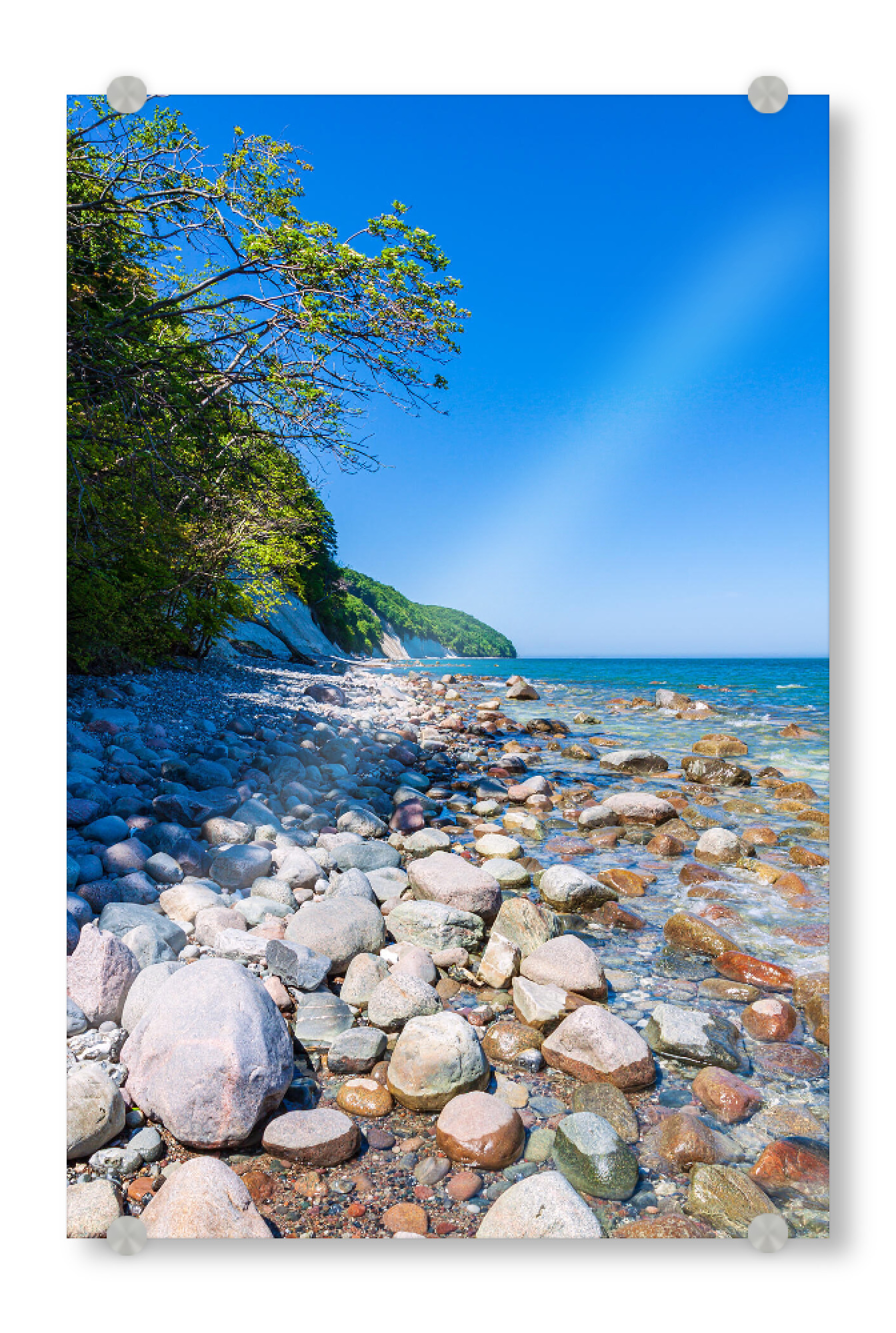 Acrylglasbild "Steine, Bäume und Wasser" artboxONE - Natur,Reise,Reise / Strand und Meer