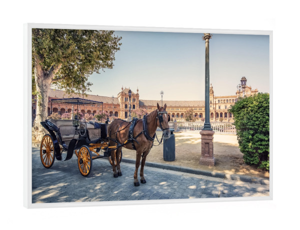 Poster mit weißem Rahmen "Plaza de Espana" artboxONE - Städte,Reise,Tiere,Reise / Länder,Städte / Weitere