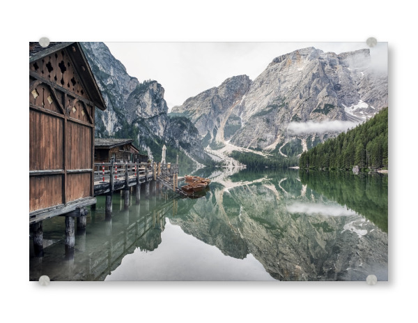 Acrylglasbild "Braies reflection" artboxONE - Natur,Reise,Reise / Länder