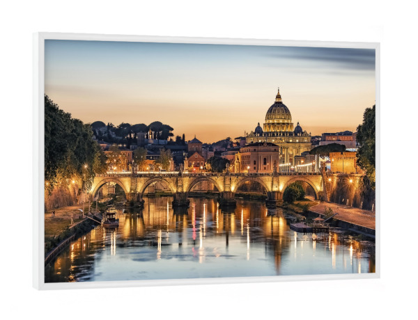 Poster mit weißem Rahmen "Rome in the evening" artboxONE - Städte,Reise,Architektur,Reise / Länder,Städte / Rom