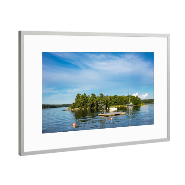 Poster mit Rahmen Silber "Badestelle an der Ostsee" artboxONE - Natur,Reise,Reise / Strand und Meer,Reise / Länder