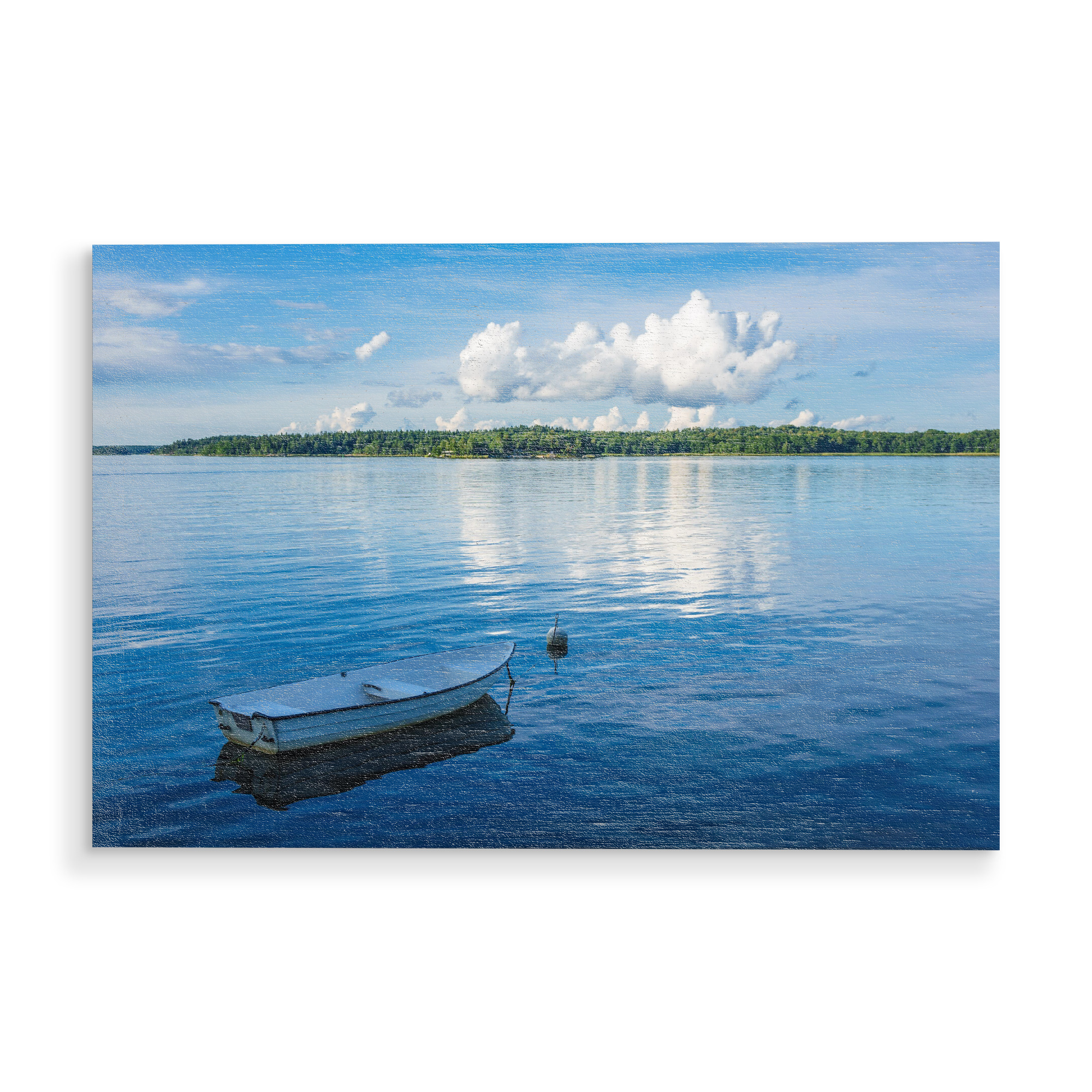 Holzbild "Boot an der Ostsee" artboxONE - Natur,Reise,Reise / Strand und Meer,Reise / Länder