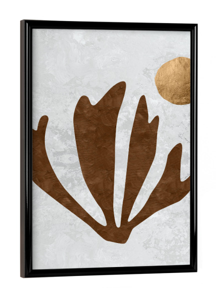 Poster mit schwarzem Rahmen "Dune Flowers Sun" artboxONE - Floral,Abstrakt