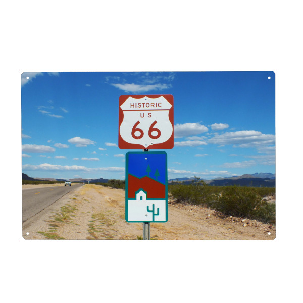 Holzbild "Route 66, Arizona" artboxONE - Natur,Reise,Reise / Länder - Route 66,Arizona,Historic,Highway,Usa,Roadtrip,Amerika