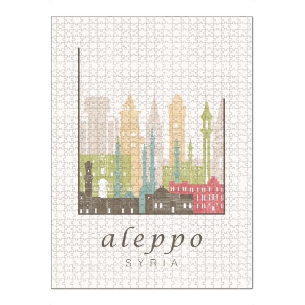 Puzzle Ravensburger "Aleppo skyline pastel" artboxONE - Städte,Reise,Architektur,Kartografie