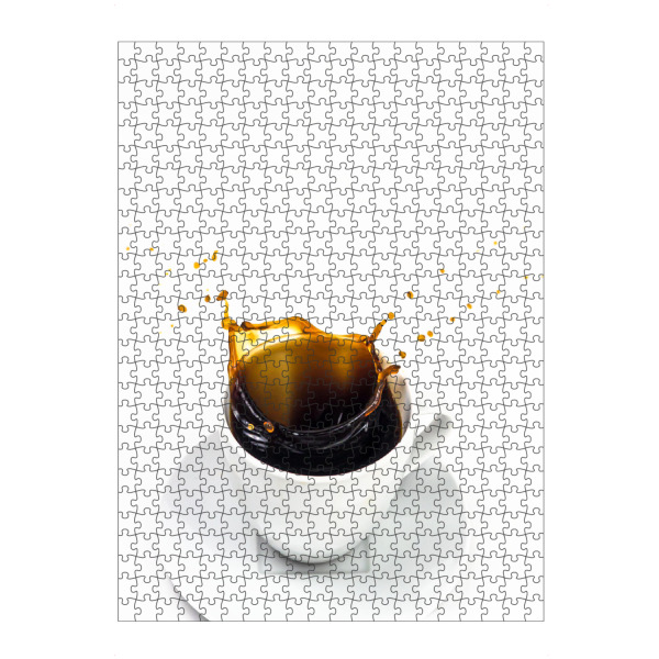 artboxONE Puzzle "Kaffee in Bewegung" artboxONE - Essen & Trinken - Kaffee,Highspeed,Weiß,Braun,Highkey,Getränk,Cafe,Caffee,Cup,Tasse