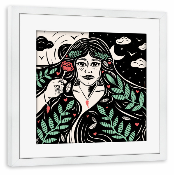 Poster mit Rahmen weiß "All My Loving" artboxONE - Natur,Menschen,Liebe