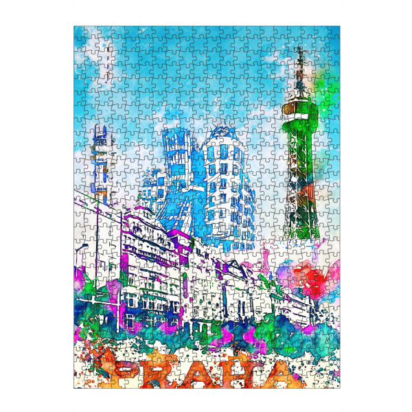 artboxONE Puzzle "Prag Collage in bunt" artboxONE - Abstrakt,Architektur,Städte / Prag