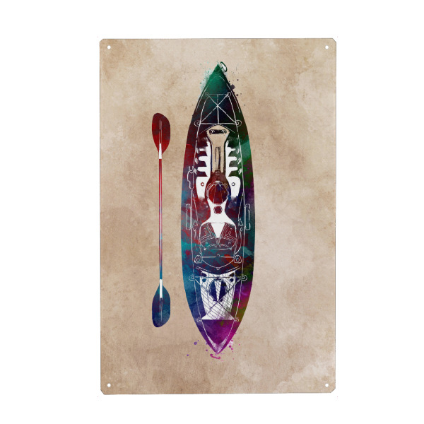 Holzbild "Canoeing sport art" artboxONE - Sport,Sport / Sommerspiele - Canoe,Canoeing,Sport,Sports,Water,Boot,Boat