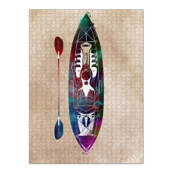 Puzzle Ravensburger "Canoeing sport art" artboxONE - Sport,Sport / Sommerspiele - Canoe,Canoeing,Sport,Sports,Water,Boot,Boat - Bild canoe